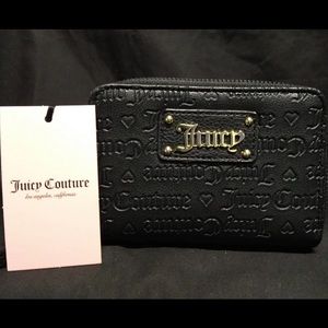 NWT Juicy Couture black zip around wallet